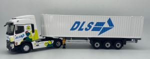 ELI118370 - RENAULT T 480 4x2 con portacontainer e container - Trasporto DLS
