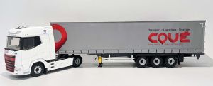 ELI118452 - DAF XG 4x2 con rimorchio centinato a 3 assi, COUE Transport