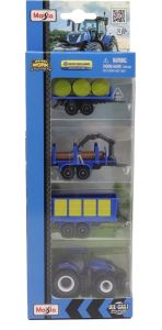MST12563-A - Set NEW HOLLAND T7.185 HD con 3 remolques
