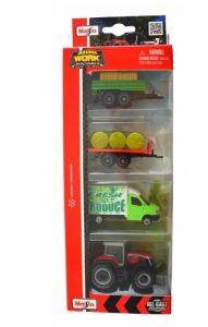 MST12563-B - Set MASSEY FERGUSON 8S.265 con 2 remolques y una furgoneta