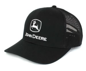 1308-3345-BK - Cappellino nero con retro in rete JOHN DEERE