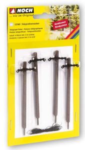 NOC13160 - 4 pali del telegrafo con cavo