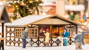 NOC14392 - Bancarella del mercatino di Natale - 8 x 5 cm