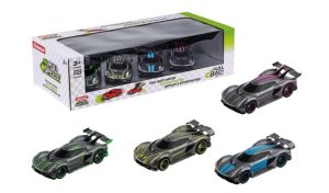 CARRERA15813029 - Set da 4 Hypercar a frizione - grigia - verde - gialla - blu - rosa