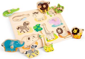 NCT10431 - 8 pezzi puzzle di legno safari