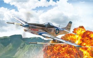 ITA1452 - Aereo da guerra di Corea F-51D Mustang nordamericano da assemblare e dipingere