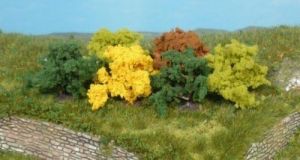 HEK1181 - Set di 8 cespugli rossi. verde e giallo 4 cm