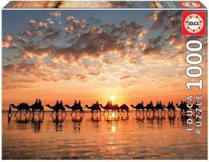 EDU18492 - Puzzle 1000 pezzi Al crepuscolo dorato di Cable Beach in Australia