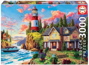 EDU18507 - Puzzle 3000 pezzi faro vicino all'oceano