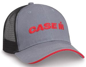 CAS220003 - Cappello CASE IH grigio e rosso con retro in rete