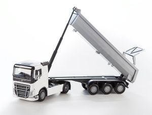 EMEK22352 - VOLVO FH16 4x2 bianco con cassone ribaltabile a 3 assi