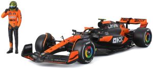 BUR28040N - McLaren MCL38 #4 GP di Miami 2024 con figurina di L. Norris