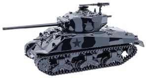 GREEN28170-D - SHERMAN M4 Long Barrel Tank del 1976 nera della serie BLACK BANDIT in blister