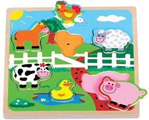 NCT20019 - Puzzle sonoro di 7 pezzi - La fattoria