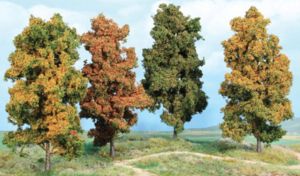 HEK2001 - Set di 4 alberi autunnali 18 cm