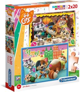 CLE24758 - Puzzle 2x20 Pezzi 44 gatti