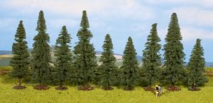 NOC25086 - 9 alberi di Natale da 8 a 12 cm