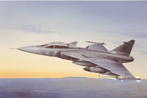 ITA2638 - JAS 39 costruibile Un aereo da caccia Gripen con vernice