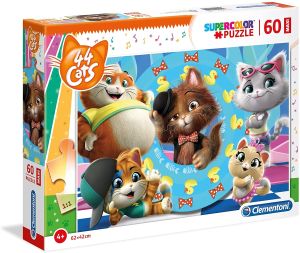 CLE26441 - Maxi Puzzle 60 Pezzi 44 CATS - 62x42 cm