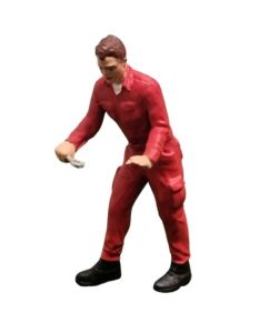 ATLAN32009_ROUGE - Meccanico in tuta rossa con chiave