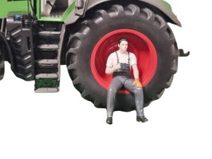 ATLAN32025_GRISF - Uomo seduto in pausa in grigio scuro