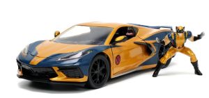 JAD33354 - CHEVROLET Corvette Stingray con figura di WOLVERINE 2020 MARVEL X-MEN