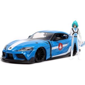 JAD33676 - TOYOTA Supra 2020 con figura Max STERLING ROBOTECH azul