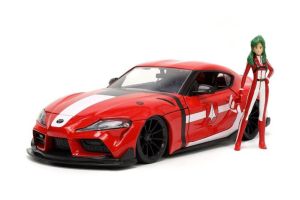 JAD33679 - TOYOTA Supra 2020 con figura roja Miriya STERLING ROBOTECH