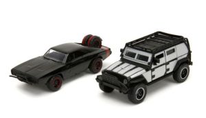 JAD34252 - JEEP Wrangler grigia e DODGE Charger Off-Road nera FAST & FURIOUS