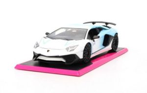 JAD35536 - LAMBORGHINI Aventador SV bianco e blu - PINK SLIPS