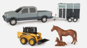 ERT37656-SKID - Pick-up con mini-caricatore JOHN DEERE e cavalli