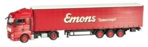 HER303330 - MAN TGX XLX 4x2 con rimorchio centinato 3 assi EMONS Russland