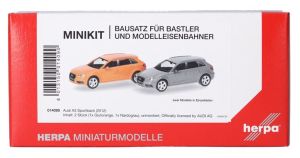HER014090 - AUDI A3 2012 arancione e grigio - 2 pezzi da assemblare