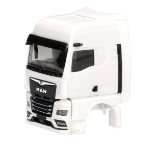 HER086332 - MAN TGX GX cabina con deflettori e telecamera retrovisore bianca - 2 pezzi da assemblare