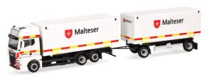 HER318945 - MAN TGX GX 6x2 con cassone e rimorchio a 1+1 assi MALTESER