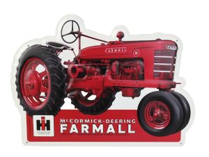 42055 - Insegna in metallo goffrato McCORMICK-Deering FARMALL - 45x32 cm