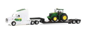 ERT47679 - PETERBILT 579 6x4 con rimorchio ribassato e JOHN DEERE 7290R