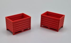 MSM5470/03 - 2 contenitori per materiali chiusi di colore rosso - L.24 x P.16 x H.16 mm