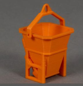 MSM5801/02 - Contenitore quadrato per calcestruzzo – Arancione – L.25 x P.27.6 x H.42.3 mm