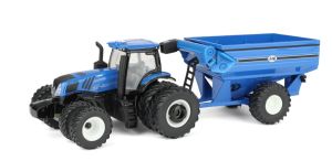 ERT61032 - NEW HOLLAND T8.385 con rimorchio per cereali J&M