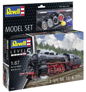 REV62168 - MODEL SET - Locomotiva Express S3/6 BR 18 con tender da assemblare con vernice
