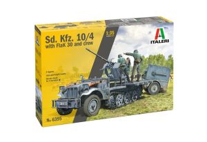 ITA6395 - Veicolo militare Sd.kfz 10/4 con Flak 30 e equipaggio da assemblare e verniciare