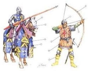 ITA6027 - Cavalieri e arcieri inglesi per dipingere