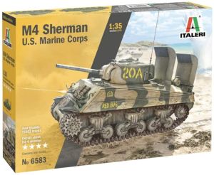 ITA6583 - Carro armato M4A2 US Marine Corps da assemblare e verniciare