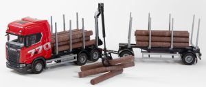 EMEK70775 - SCANIA 770 6x4 autocarro con rimorchio (configurazione 1+1 assi) per il trasporto di legname