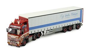 TEK82922 - VOLVO FH16 Globettroter 6x2 con rimorchio coperto NIELSEN BRDR a 3 assi.