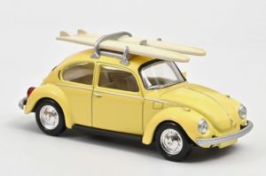 NOREV841007 - VOLKSWAGEN Maggiolino 1303 1973 Giallo Pastello con Tavola da Surf - Jet-car