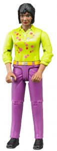 BRU60403 - Donna di colore con camicia verde e pantaloni rosa