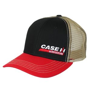 CASCNH102 - Berretto beige; nero e rosso con logo CASE IH