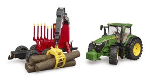BRU3154 - JOHN DEERE 7R350 con rimorchio per tronchi
